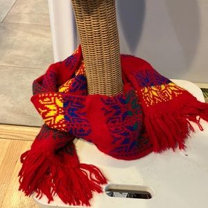 Vintage retro or retro-esque primary colors scarf. Unisex